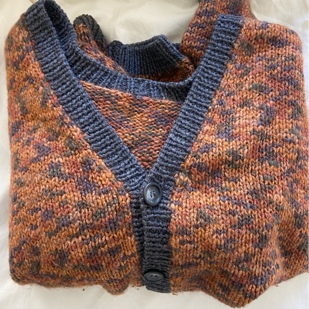 Vintage Italian Wool Oversized Cardigan Sweater